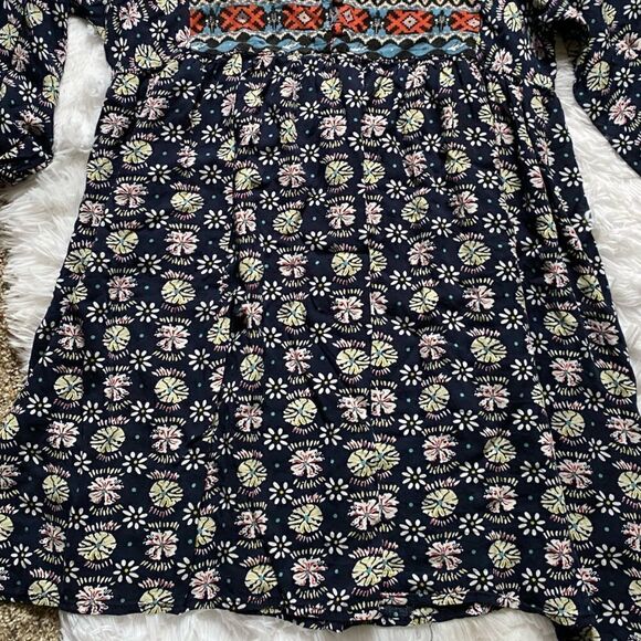 Umgee Dress Boho Floral Tribal Aztec Lightweight Multicolor Half Sleeve Medium - Picture 6 of 8
